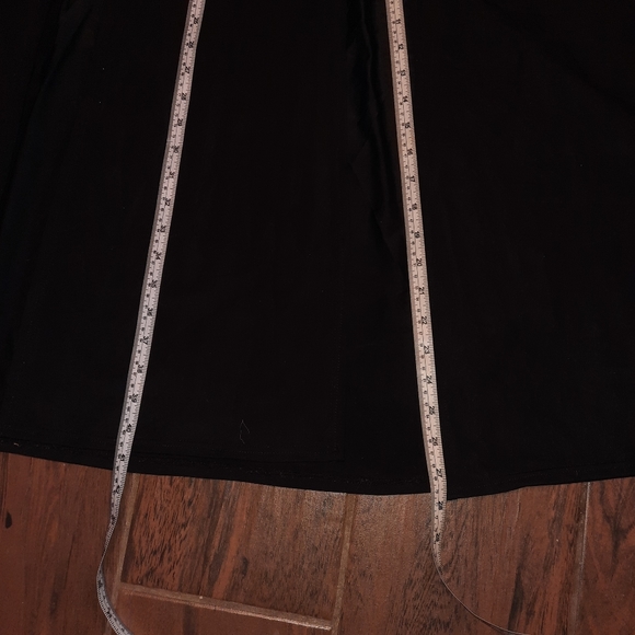 Custom OOAK maxi skirt with double thigh slits Smooth Black Spandex SMALL - Picture 6 of 13